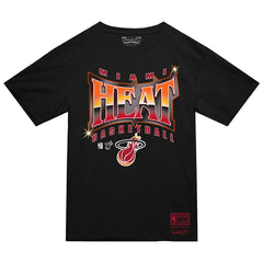 Miami Heat Worldwide Collection Glow Up T-Shirt Black | Mitchell & Ness discount