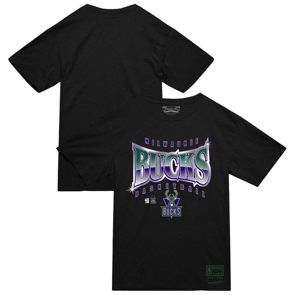 Milwaukee Bucks Worldwide Collection Glow Up T-Shirt Black | Mitchell & Ness Lifestyle