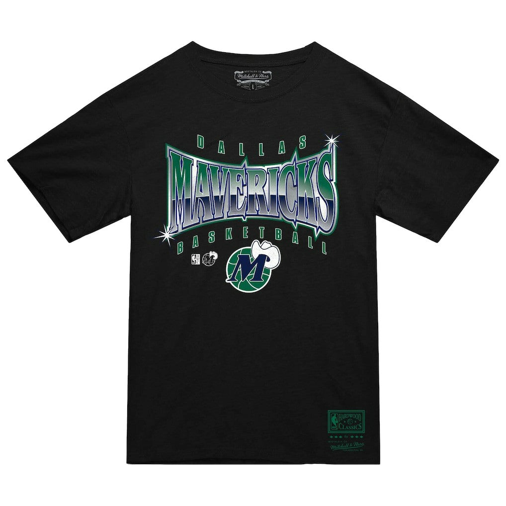 Dallas Mavericks Worldwide Collection Glow Up T-Shirt for sale Black | Mitchell & Ness