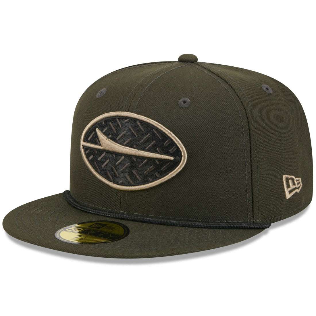 New York Jets New Era 2025 Rivalries Collection Sideline Rope 59FIFTY Fitted Hat Gotham Green