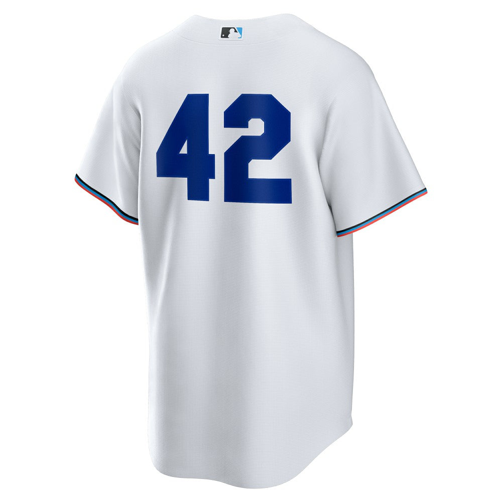Miami Marlins Nike Home  2025 Jackie Robinson Day Replica Jersey - White - Nike Lifestyle