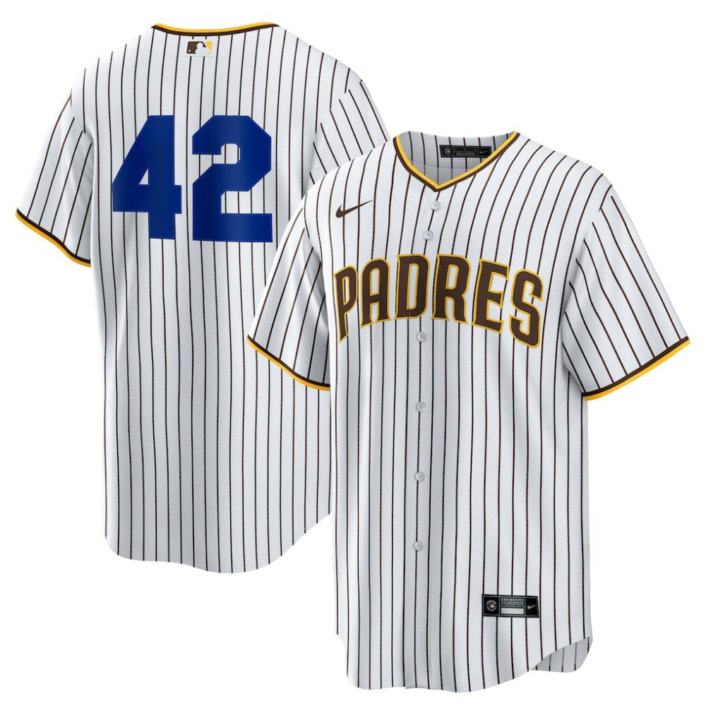 San Diego Padres Nike Home  2025 Jackie Robinson Day Replica Jersey - White - Nike Online