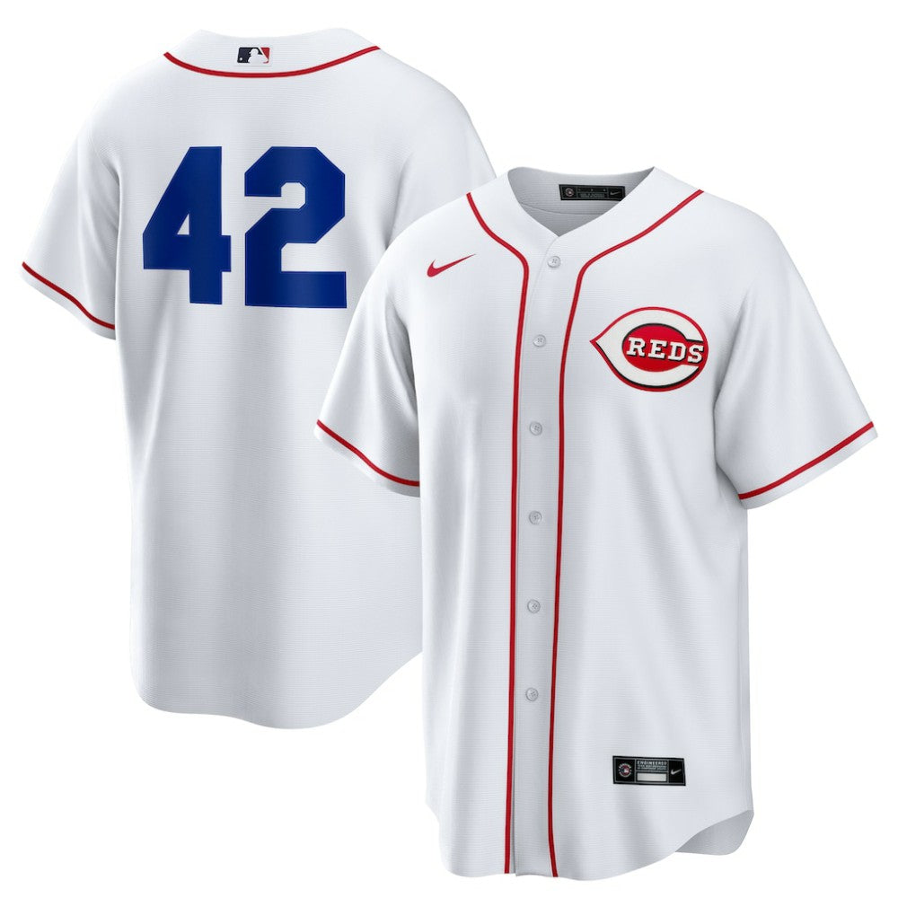 Cincinnati Reds Nike Home  2025 Jackie Robinson Day Replica Jersey - White - Nike Online