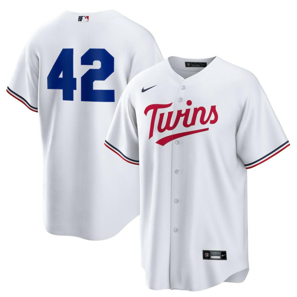 Minnesota Twins Nike Home  2025 Jackie Robinson Day Replica Jersey - White - Nike on Sale