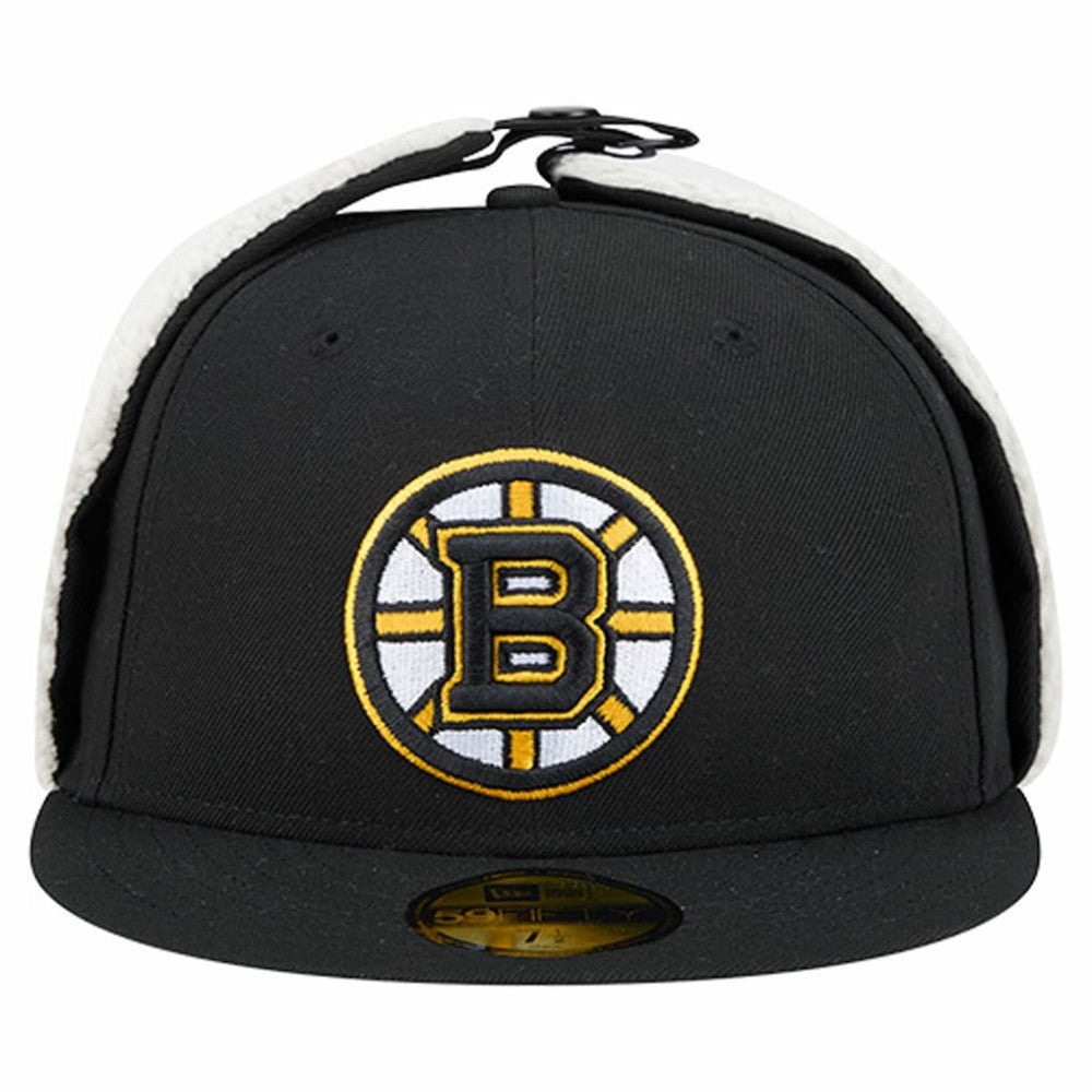 Boston Bruins New Era Injection Dog Ear Classic Fitted Hat - Black - NHL 202906877