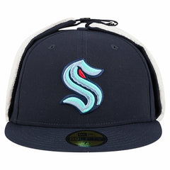 Seattle Kraken New Era Injection Dog Ear Classic Fitted Hat - Deep Sea Blue - NHL 202906881