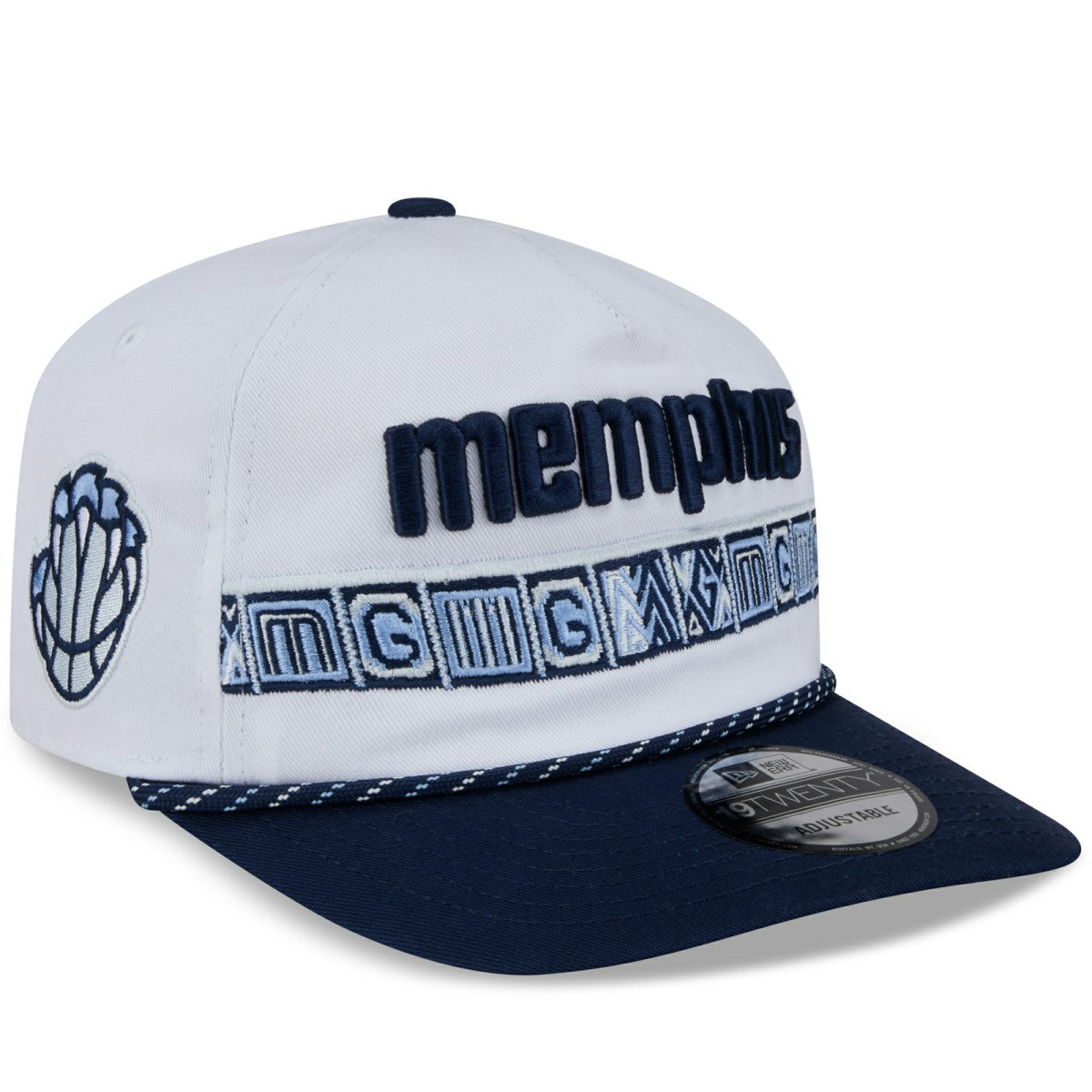 Memphis Grizzlies 2025/26 City Edition 19TWENTY Adjustable Hat White/Navy | New Era