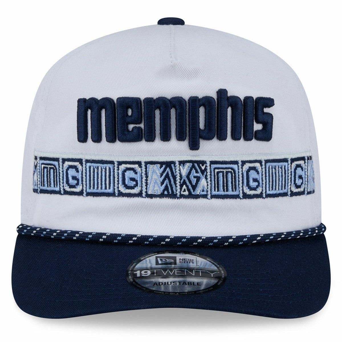 Memphis Grizzlies 2025/26 City Edition 19TWENTY Adjustable Hat White/Navy | New Era