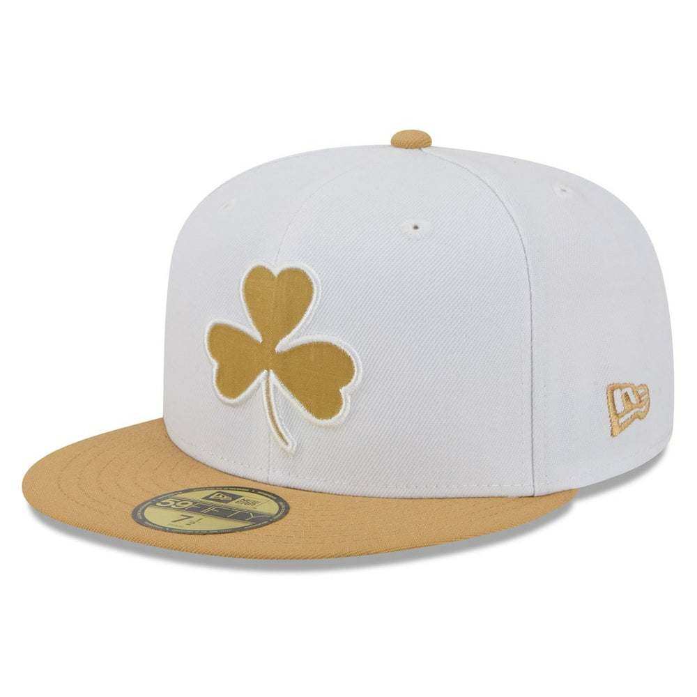 Boston Celtics 2025/26 City Edition 59FIFTY Fitted Hat White/Gold | New Era for sale