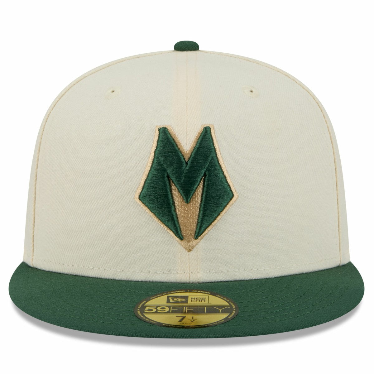 Milwaukee Bucks 2025/26 City Edition 59FIFTY Fitted Hat Cream/Hunter Green | New Era outlet