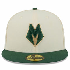Milwaukee Bucks 2025/26 City Edition 59FIFTY Fitted Hat Cream/Hunter Green | New Era outlet