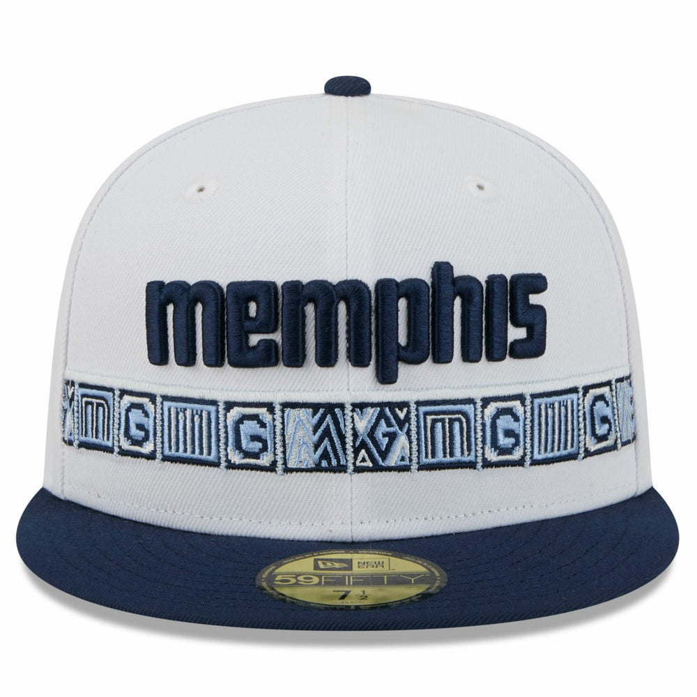 Memphis Grizzlies 2025/26 City Edition 59FIFTY Fitted Hat White/Navy | New Era online