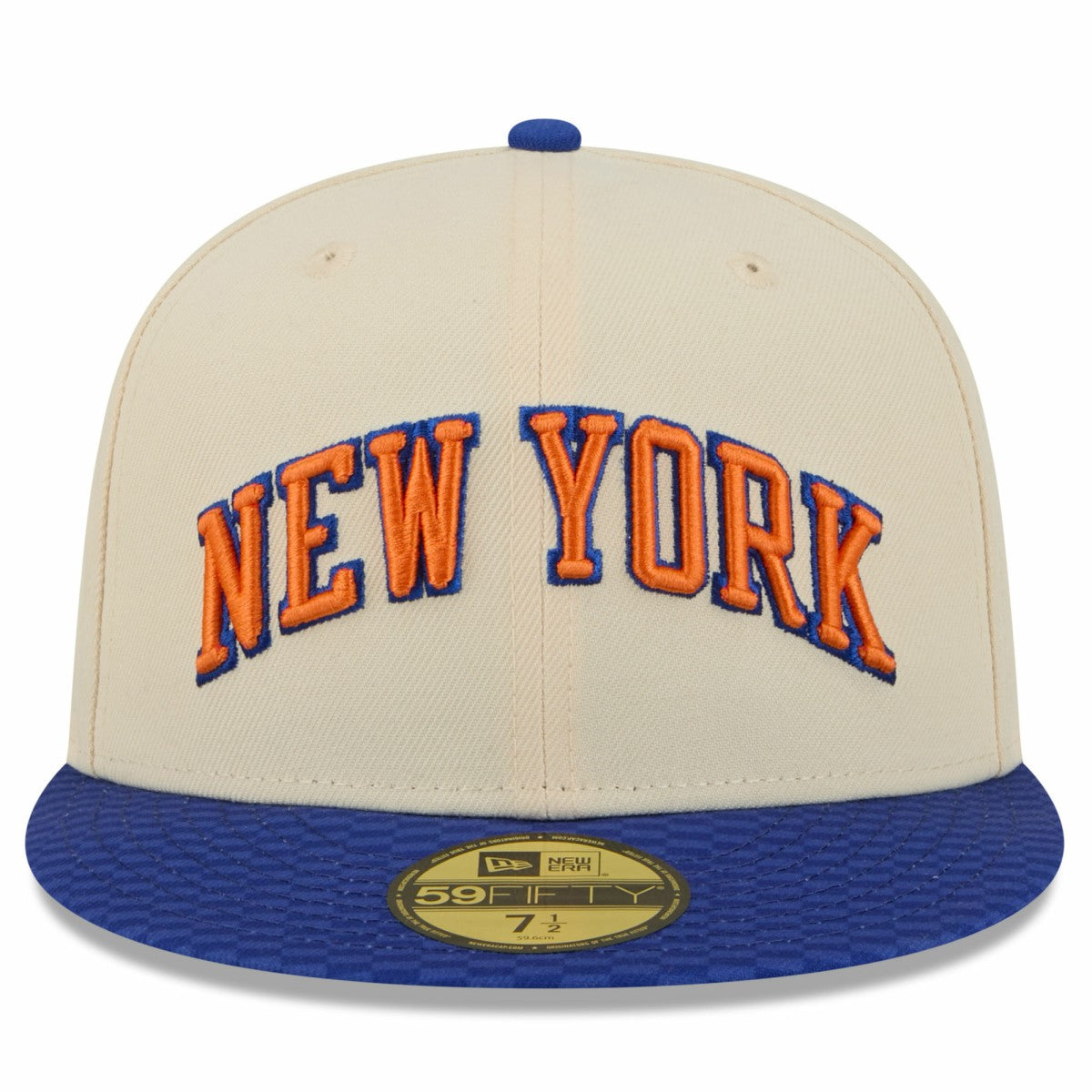 New York Knicks 2025/26 City Edition 59FIFTY Fitted Hat Cream/Blue | New Era outlet