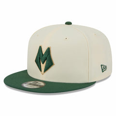 Milwaukee Bucks 2025/26 City Edition 9FIFTY Snapback Hat Tan/Hunter Green | New Era for sale