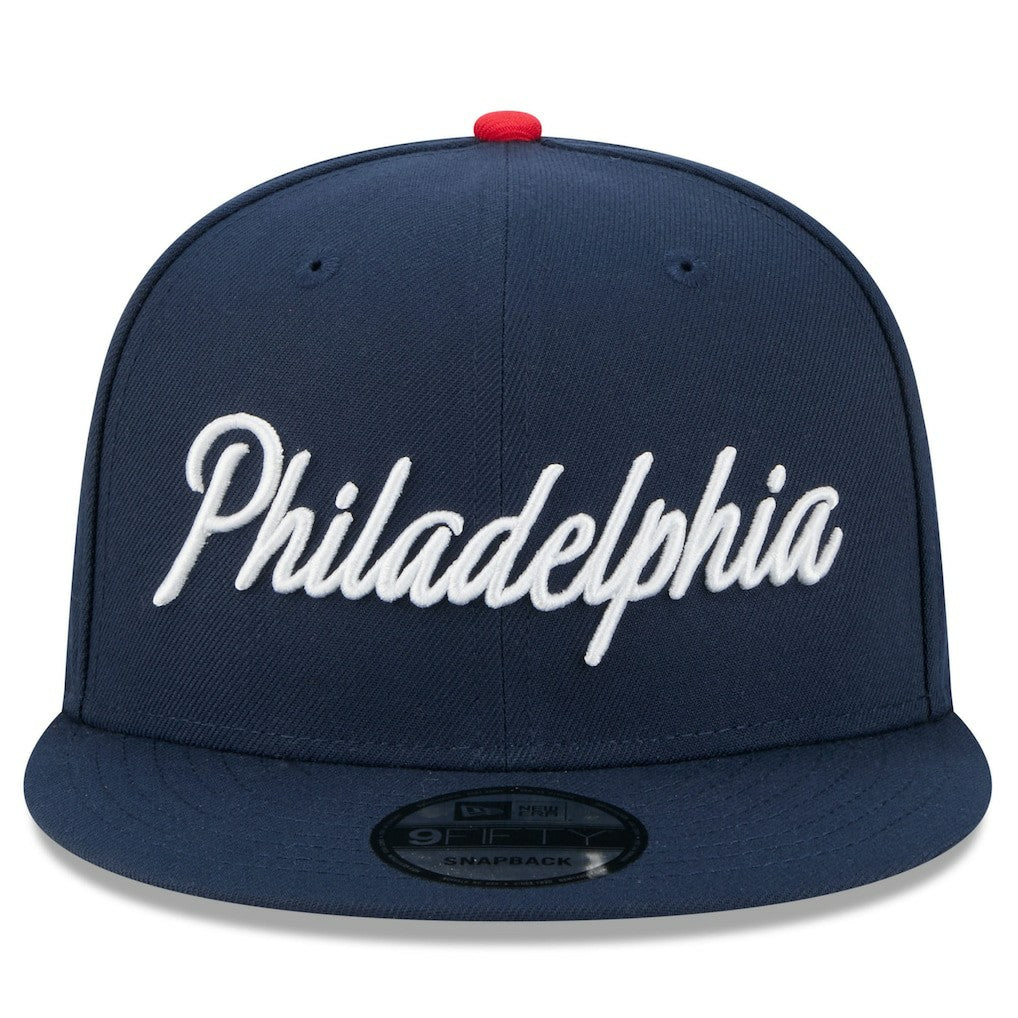 Philadelphia 76ers 2025/26 City Edition 9FIFTY Snapback Hat for sale Navy | New Era online