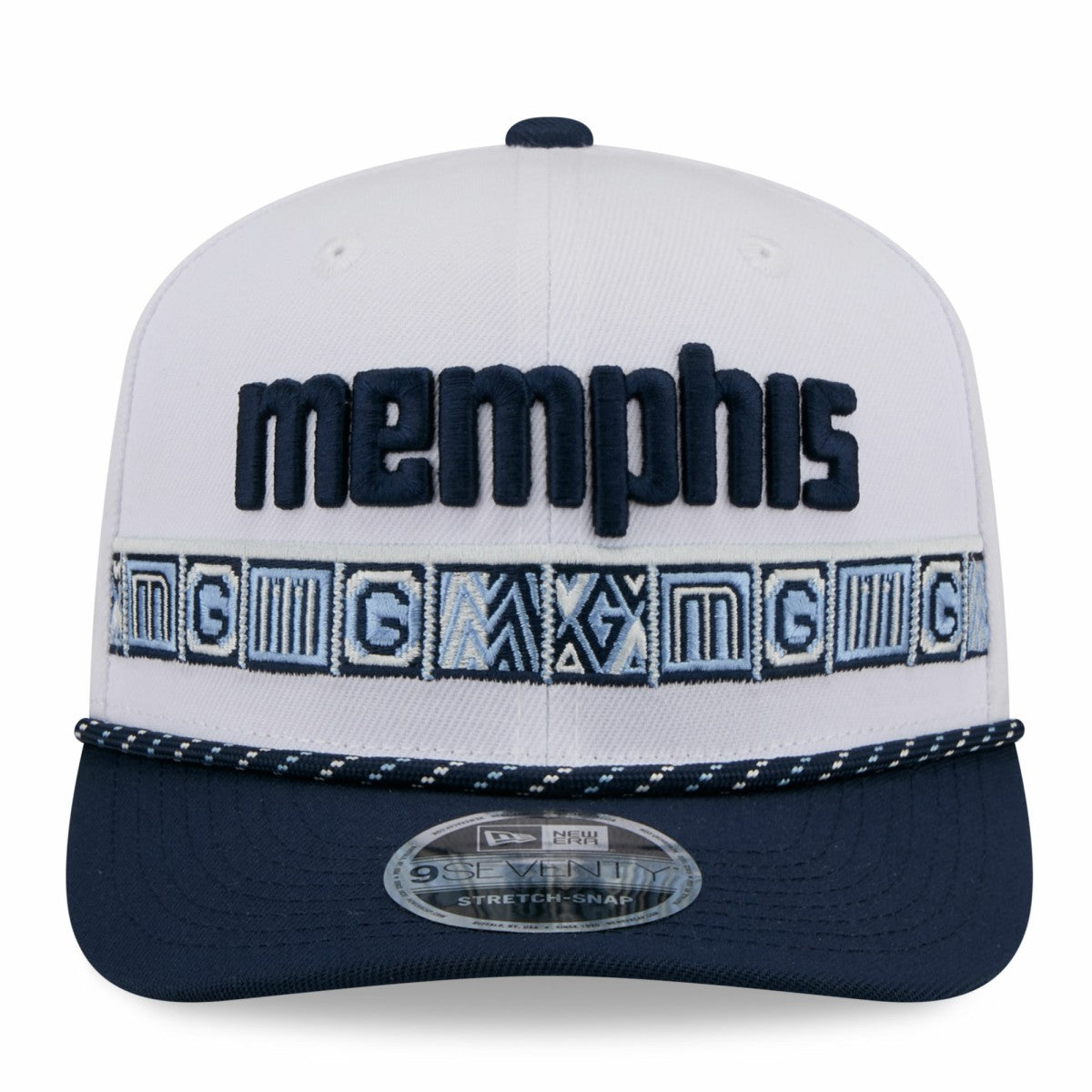 Memphis Grizzlies 2025/26 City Edition 9SEVENTY Adjustable Hat White/Navy | New Era Lifestyle