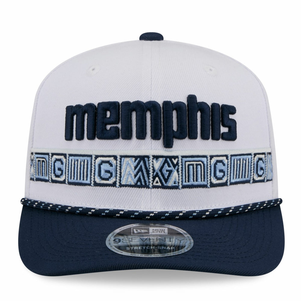 Memphis Grizzlies 2025/26 City Edition 9SEVENTY Adjustable Hat White/Navy | New Era Lifestyle
