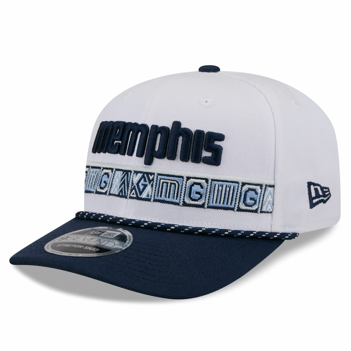 Memphis Grizzlies 2025/26 City Edition 9SEVENTY Adjustable Hat White/Navy | New Era Lifestyle
