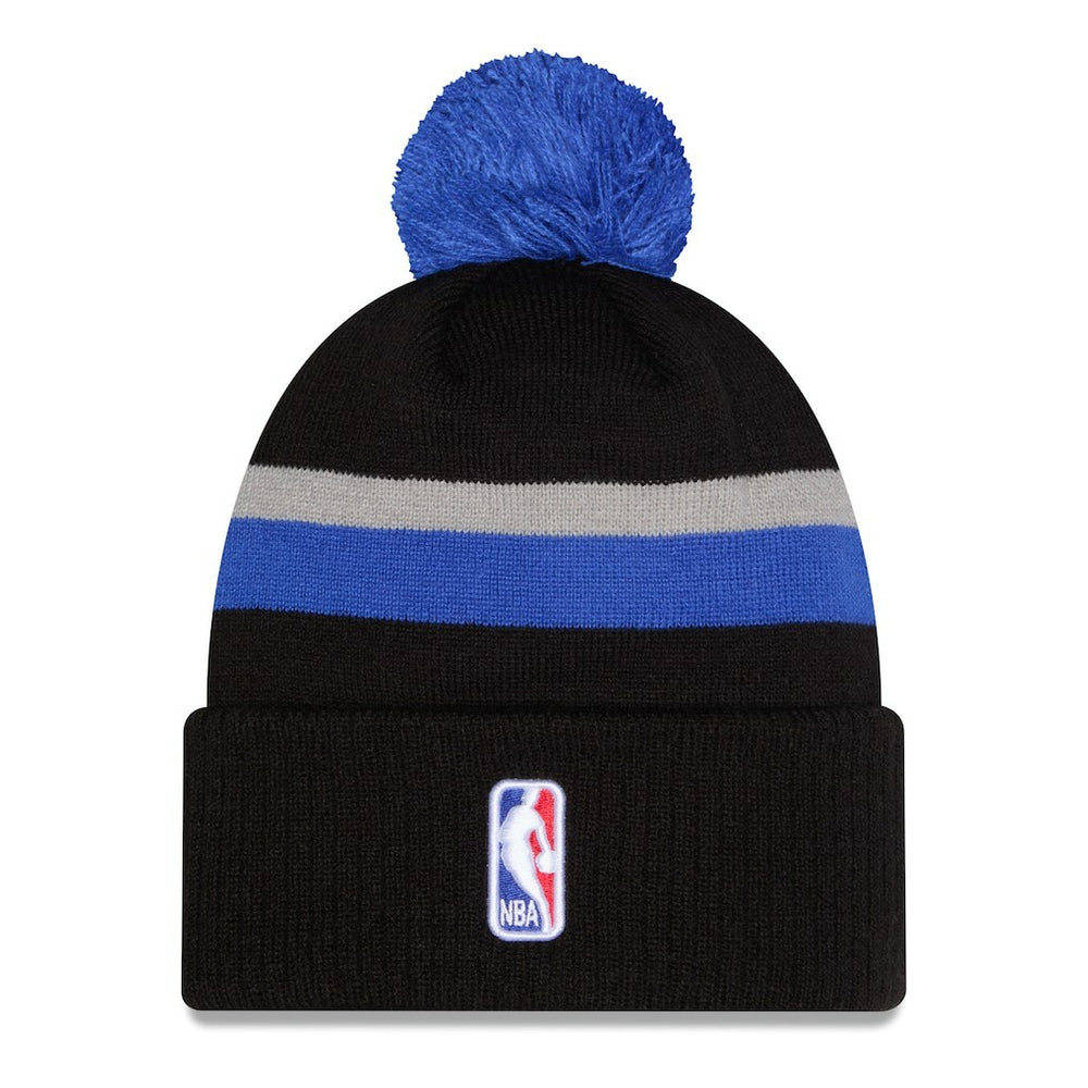 Dallas Mavericks 2025/26 City Edition Cuffed Knit Hat with Pom for sale Black/Blue | New Era online