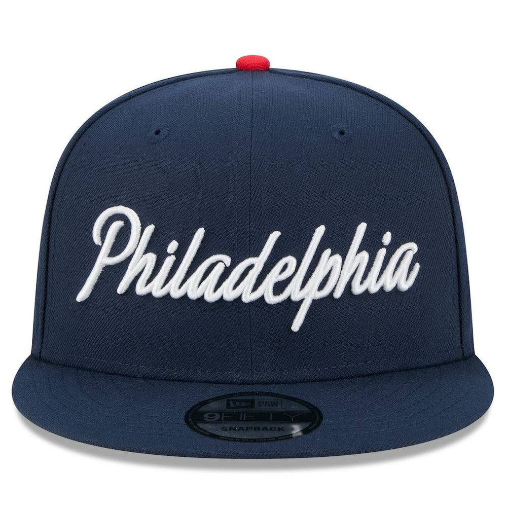 Philadelphia 76ers Youth 2025/26 City Edition 9FIFTY Snapback Hat Navy | New Era Lifestyle