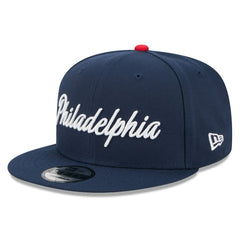 Philadelphia 76ers Youth 2025/26 City Edition 9FIFTY Snapback Hat Navy | New Era Lifestyle