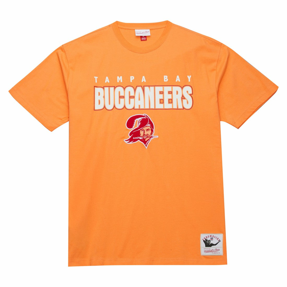 Mitchell & Ness Tampa Bay Buccaneers Throw It Back Premium Vintage Logo T-Shirt Orange