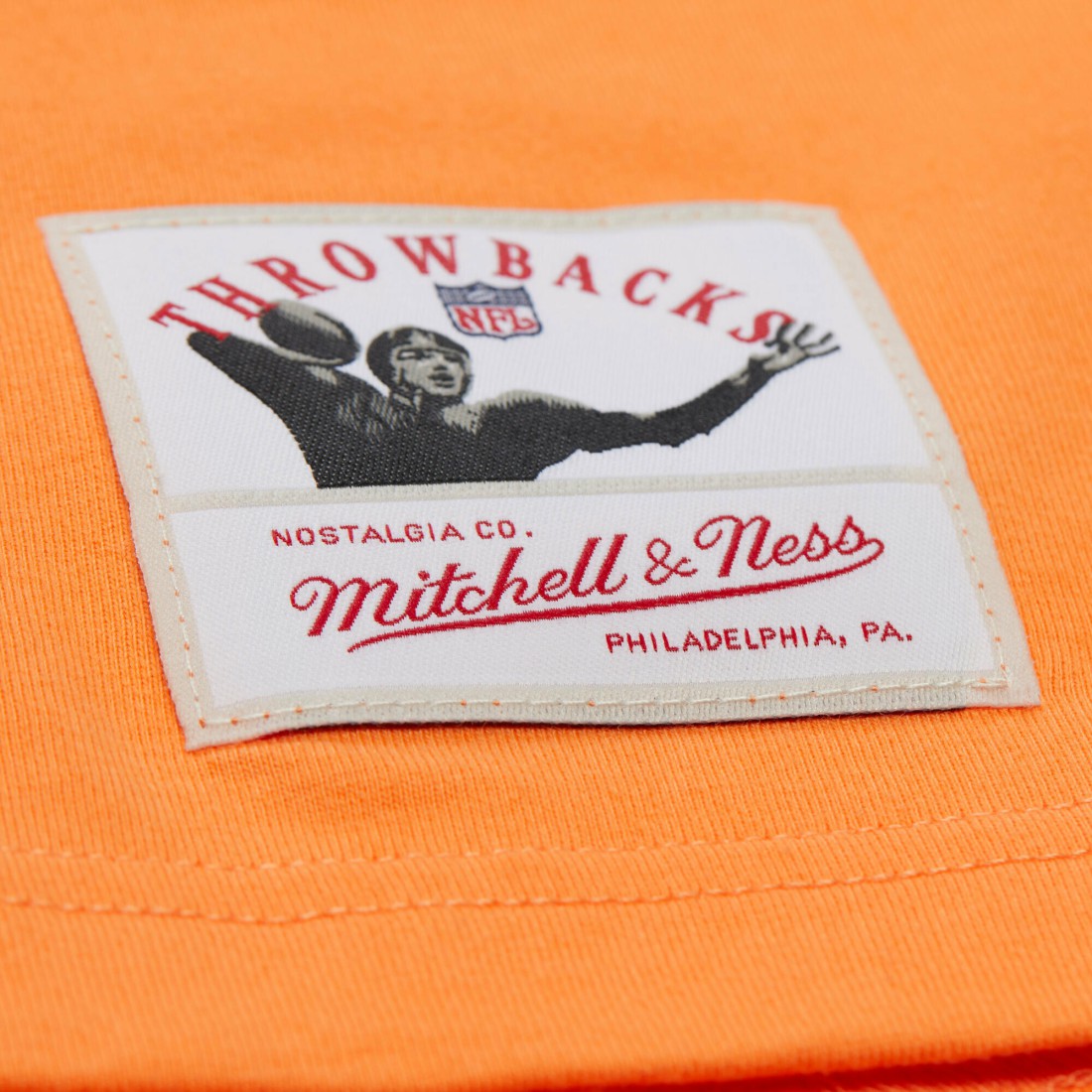 Mitchell & Ness Tampa Bay Buccaneers Throw It Back Premium Vintage Logo T-Shirt Orange