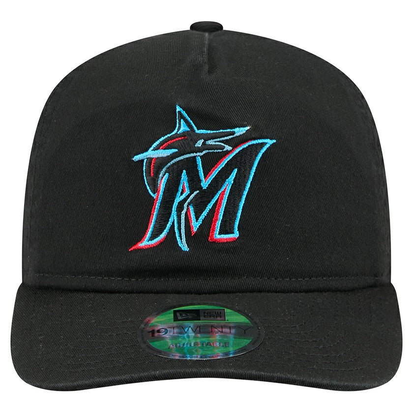 Miami Marlins New Era Team 19TWENTY Adjustable Hat - Black - New Era Discount