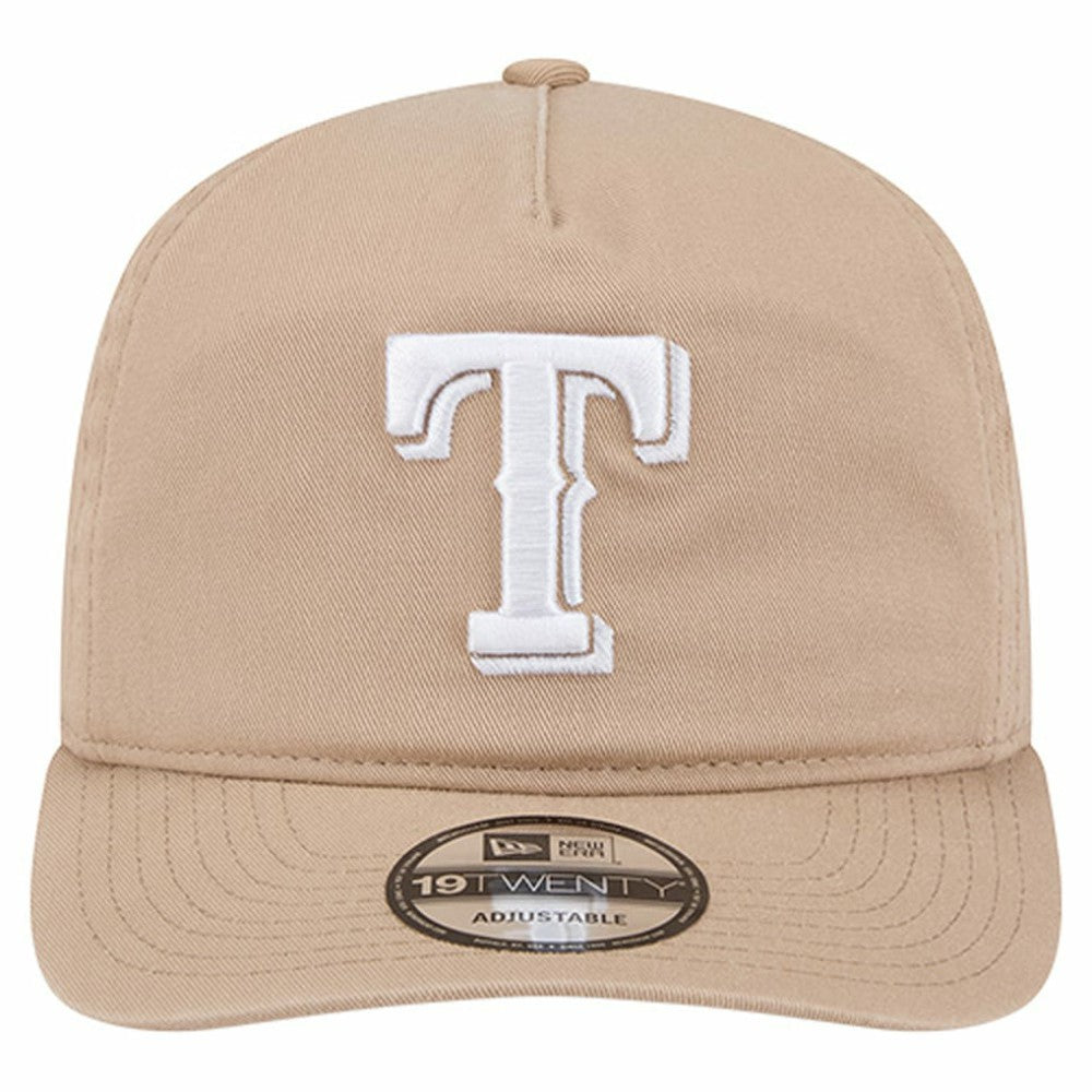 Texas Rangers New Era Cam 19TWENTY Adjustable Hat - Light Beige - New Era Discount