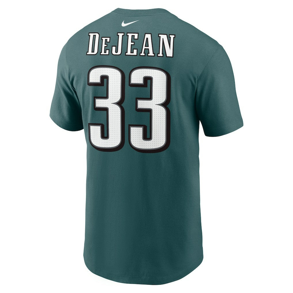 Nike Cooper DeJean Philadelphia Eagles Player Name & Number T-Shirt Midnight Green