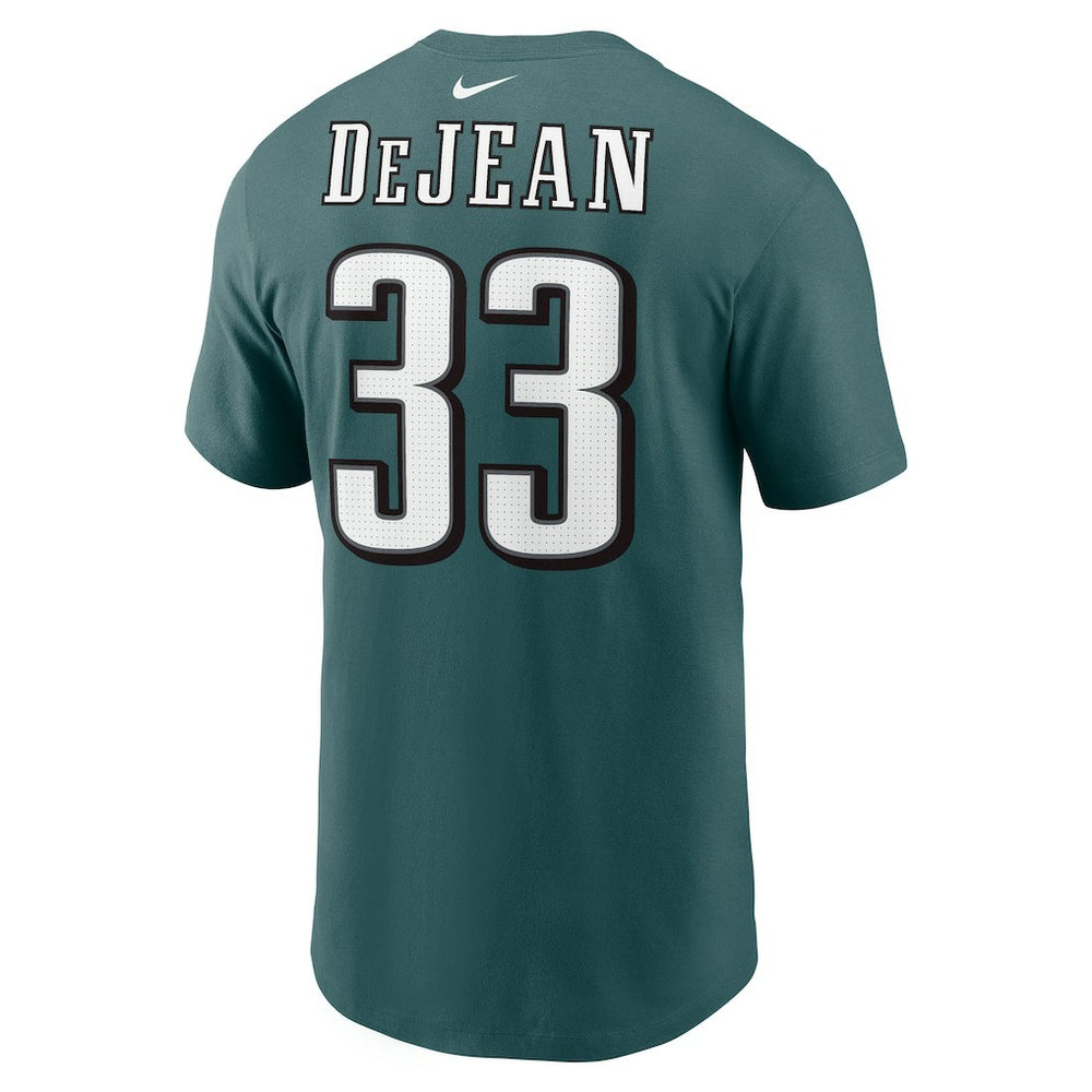 Nike Cooper DeJean Philadelphia Eagles Player Name & Number T-Shirt Midnight Green