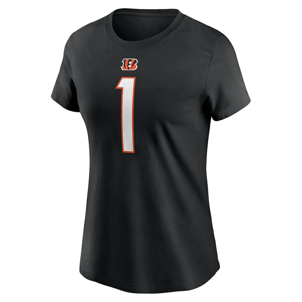 Nike Ja'Marr Chase Cincinnati Bengals Women's Player Name & Number T-Shirt Black