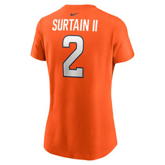 Nike Patrick Surtain II Denver Broncos Women's Player Name & Number T-Shirt Orange