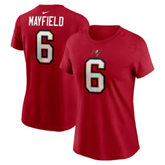 Nike Baker Mayfield Tampa Bay Buccaneers Women's Player Name & Number T-Shirt Red