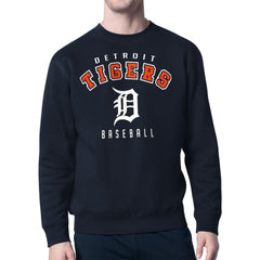 Detroit Tigers Starter Team Logo Fleece Pullover Sweatshirt - Navy - MLB Online