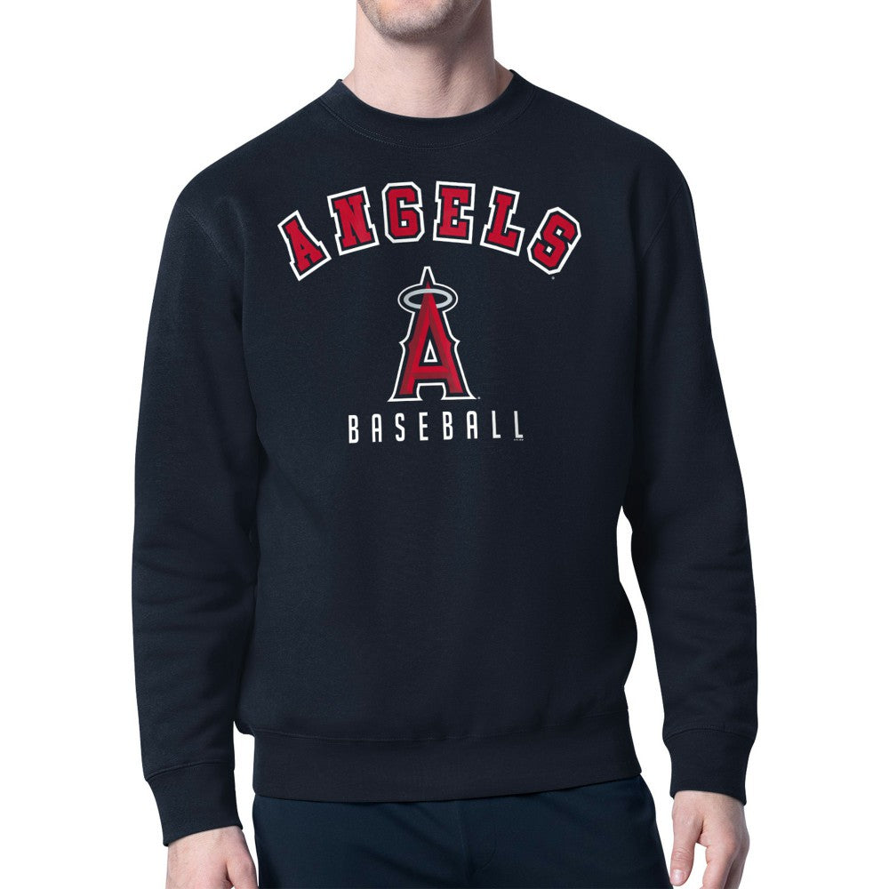 Los Angeles Angels Starter Team Logo Fleece Pullover Sweatshirt - Navy - MLB Sale