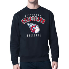 Cleveland Guardians Starter Team Logo Fleece Pullover Sweatshirt - Navy - MLB on Sale