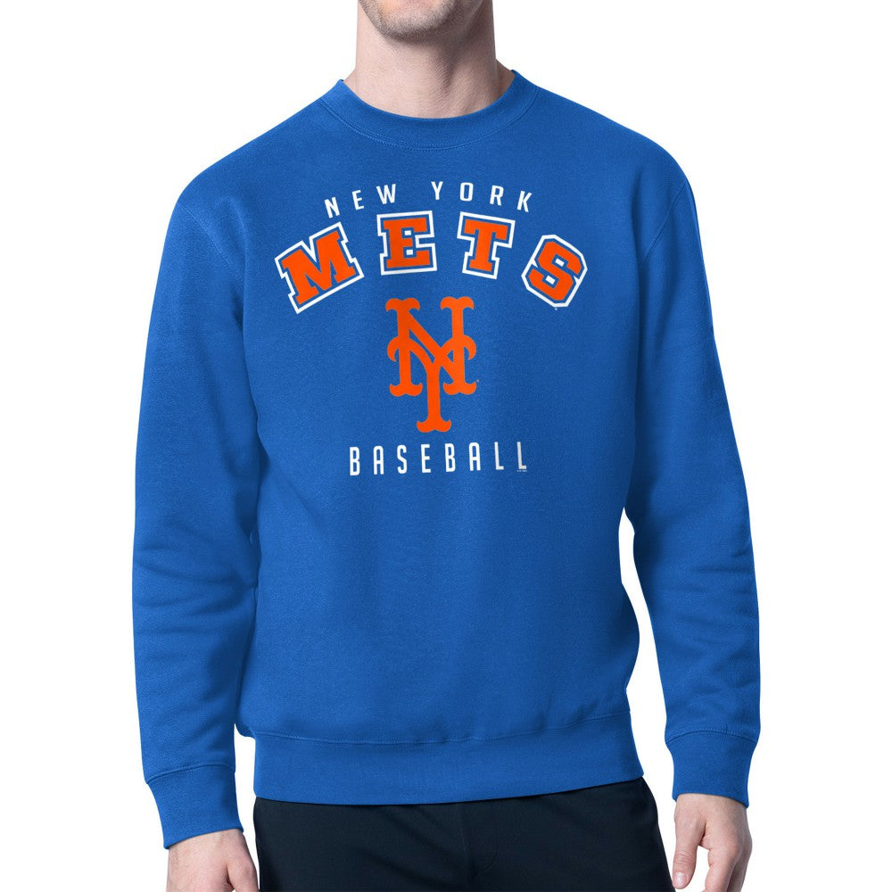 New York Mets Starter Team Logo Fleece Pullover Sweatshirt - Royal - MLB Lifestyle