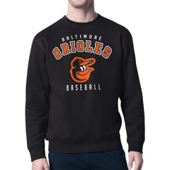 Baltimore Orioles Starter Team Logo Fleece Pullover Sweatshirt - Black - MLB on Sale