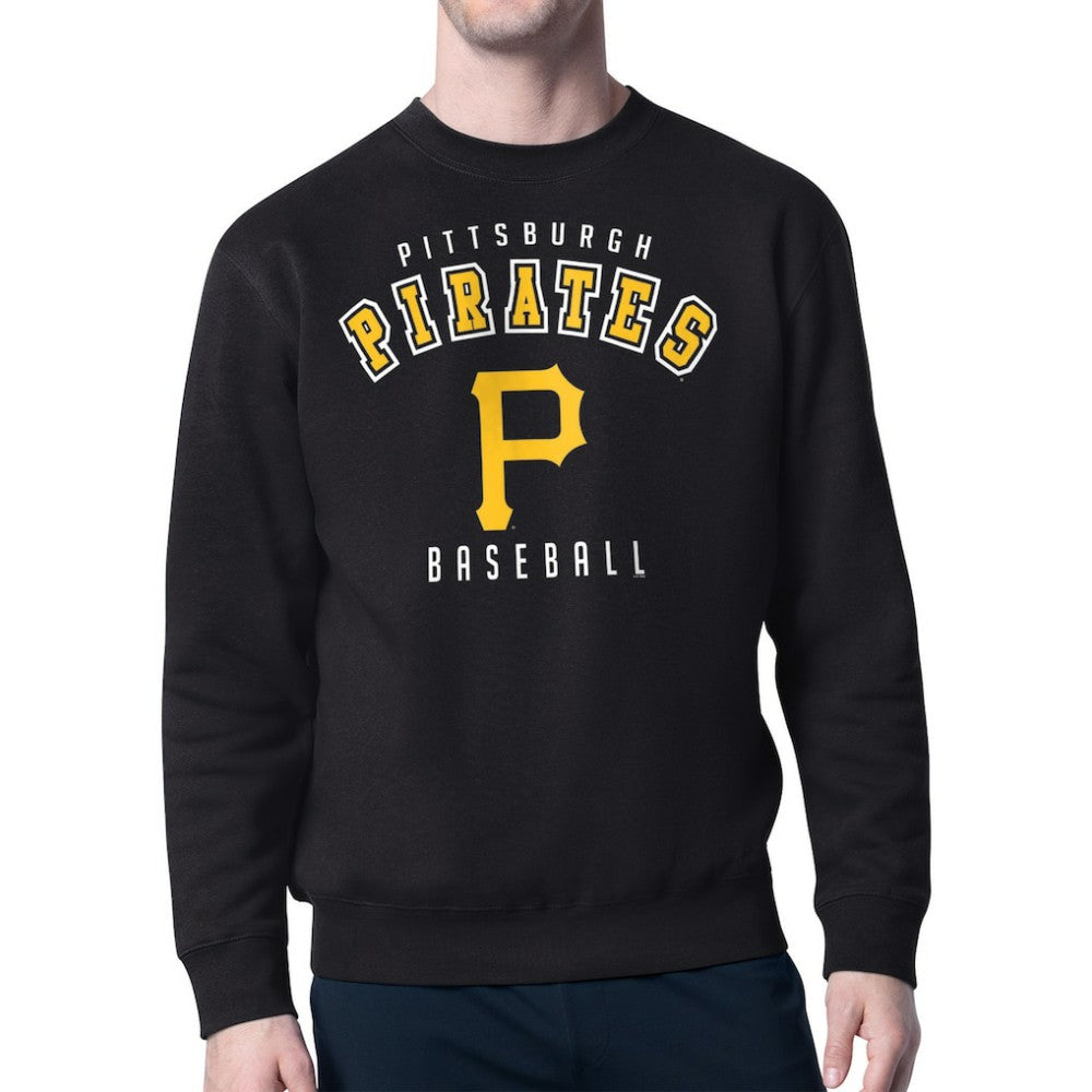 Pittsburgh Pirates Starter Team Logo Fleece Pullover Sweatshirt - Black - MLB Sale