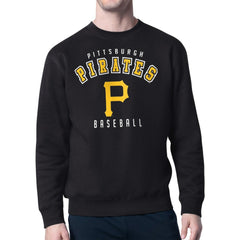 Pittsburgh Pirates Starter Team Logo Fleece Pullover Sweatshirt - Black - MLB Sale