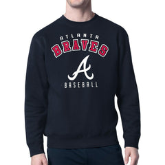Atlanta Braves Starter Team Logo Fleece Pullover Sweatshirt - Navy - MLB Online