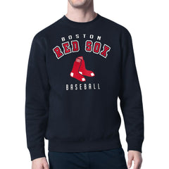 Boston Red Sox Starter Team Logo Fleece Pullover Sweatshirt - Navy - MLB Lifestyle