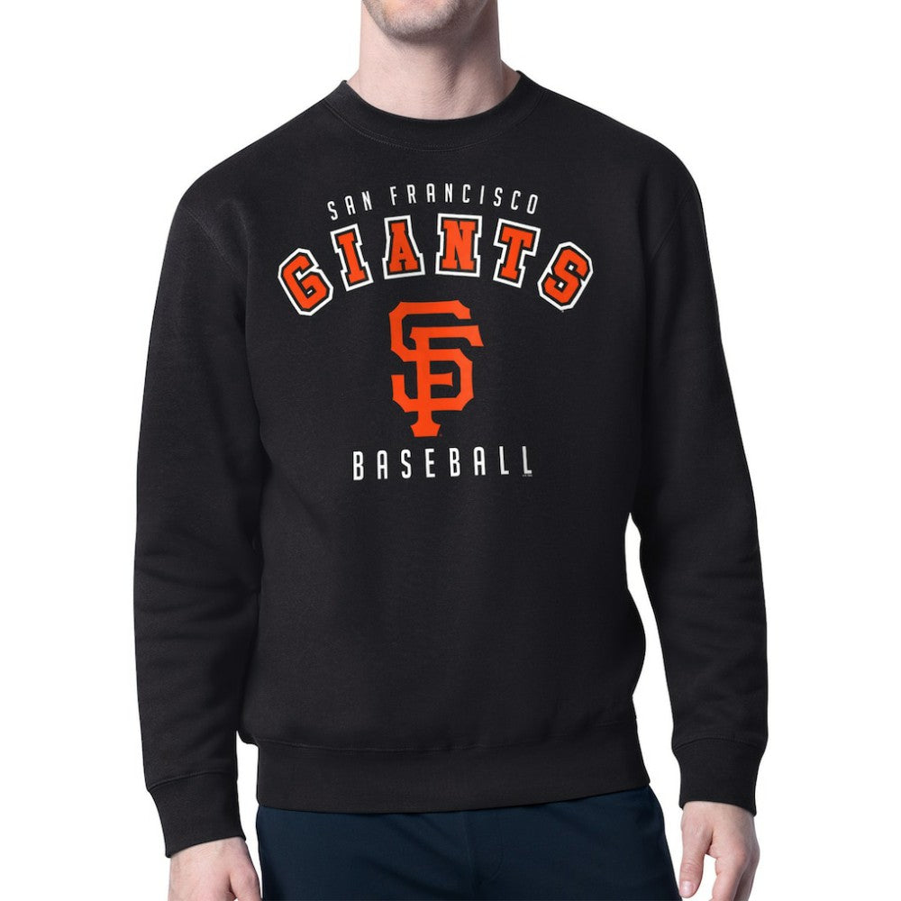 San Francisco Giants Starter Team Logo Fleece Pullover Sweatshirt - Black - MLB on Sale