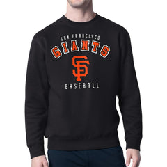 San Francisco Giants Starter Team Logo Fleece Pullover Sweatshirt - Black - MLB on Sale