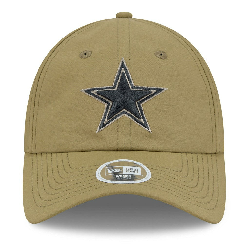 Dallas Cowboys New Era Women's 2025 Salute to Service Pony Tail Adjustable Hat Green