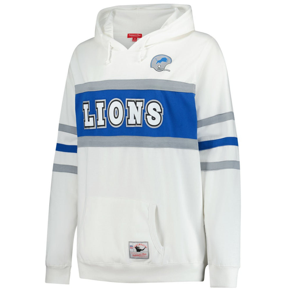 Mitchell & Ness Detroit Lions Women's Plus Size Head Coach Throwback Pullover Hoodie White