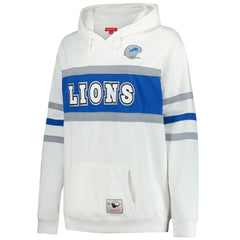 Mitchell & Ness Detroit Lions Women's Plus Size Head Coach Throwback Pullover Hoodie White