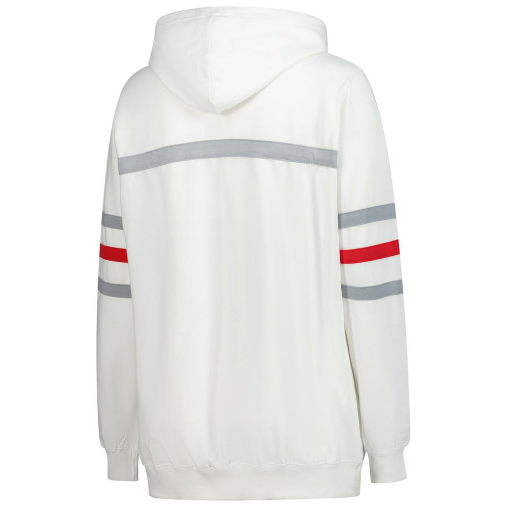 Mitchell & Ness Atlanta Falcons Women's Plus Size Head Coach Throwback Pullover Hoodie White