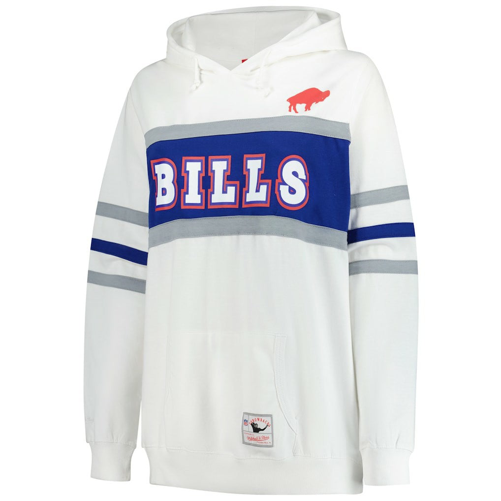 Mitchell & Ness Buffalo Bills Women's Plus Size Head Coach Throwback Pullover Hoodie White